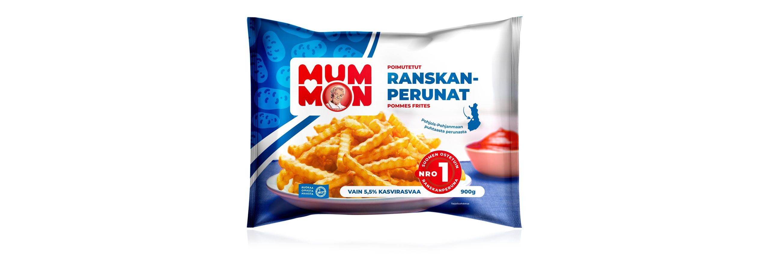 Mummon poimutetut ranskanperunat 900g